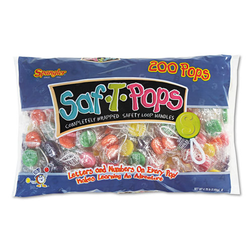 Saf-T-Pops, Assorted Flavors, Individually Wrapped, 200/Pack