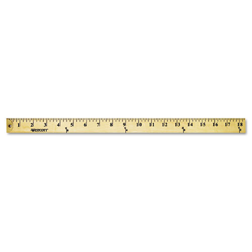 Westcott® Wood Yardstick With Metal Ends, 36" Long. Clear Lacquer Finish