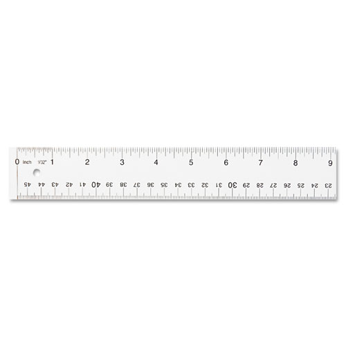 Westcott® Clear Flexible Acrylic Ruler, Standard/Metric, 18" Long, Clear