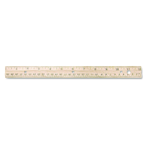 Wood Yardstick with Metal Ends, 36 Long. Clear Lacquer Finish