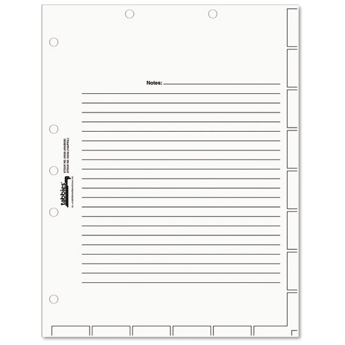 Medical Chart Index Divider Sheets, 11 x 8.5, White, 400/Box