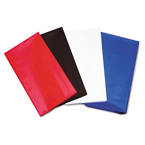 Table Set Rectangular Table Cover, Heavyweight Plastic, 54 x 108, Red, 6/Pack