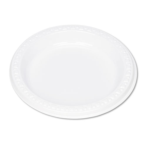 Plastic Dinnerware, Plates, 6" dia, White, 125/Pack | by Plexsupply