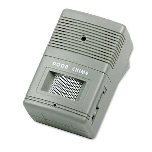 Image of Visitor Arrival/Departure Chime, Battery Operated, 2.75 x 2 x 4.25, Gray