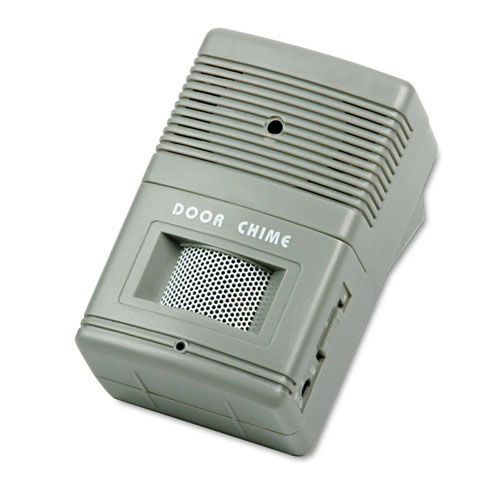 VISITOR ARRIVAL/DEPARTURE CHIME, BATTERY OPERATED, 2.75W X 2D X 4.25H, GRAY