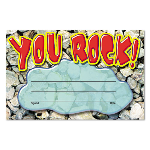 Recognition Awards, You Rock, 8.5w by 5.5h, 30/Pack | by Plexsupply
