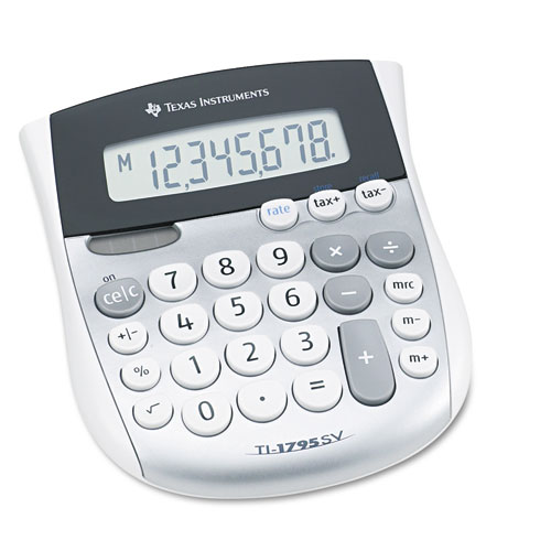 TI-1795SV Minidesk Calculator, 8-Digit LCD | by Plexsupply