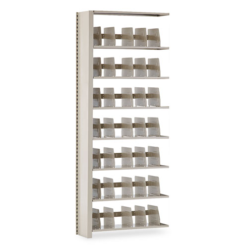 Image of Tennsco Snap-Together Seven-Shelf Closed Add-On Unit, Steel, 36W X 12D X 88H, Sand
