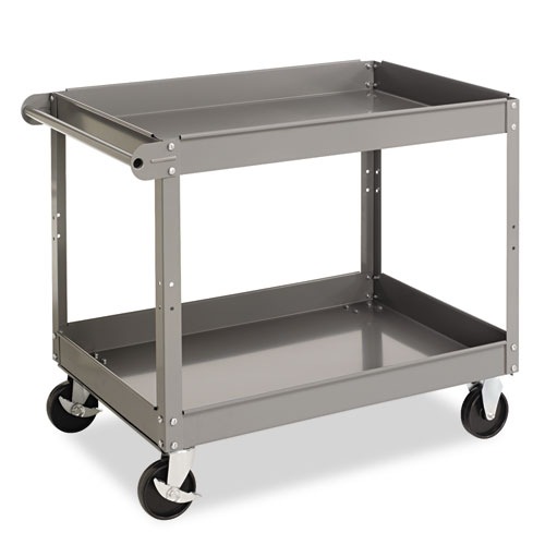 Rubbermaid Commercial Black Two-Shelf Locking Trades Cart