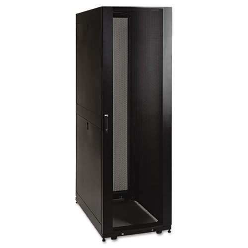 SmartRack Standard-Depth Rack Enclosure Cabinet, 48U, 3,000 lbs Capacity