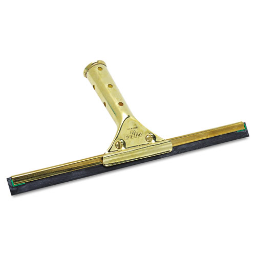 Unger® Golden Clip Brass Squeegees, 12" Wide Blade, 4.5" Handle