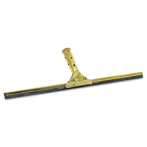 Unger® Golden Clip Brass Squeegee Complete, 18" Wide Blade, 4.5" Handle