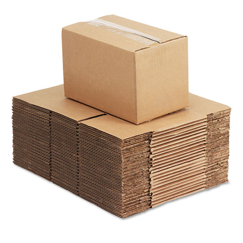 Image of Universal® Fixed-Depth Corrugated Shipping Boxes, Regular Slotted Container (Rsc), 6" X 10" X 6", Brown Kraft, 25/Bundle