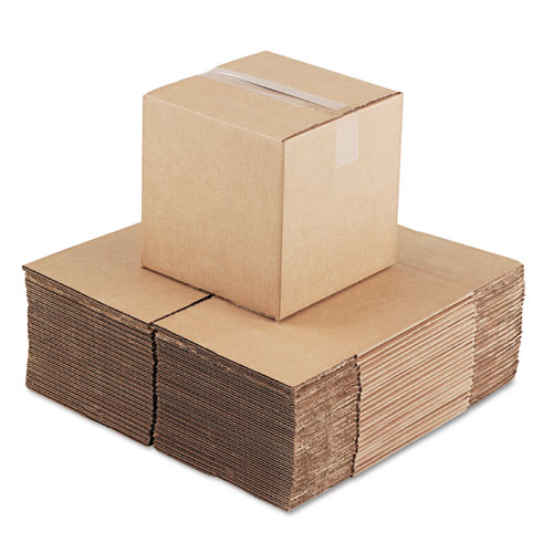 Cubed Fixed-Depth Shipping Boxes, Regular Slotted Container (RSC), 10" x 10" x 10", Brown Kraft, 25/Bundle