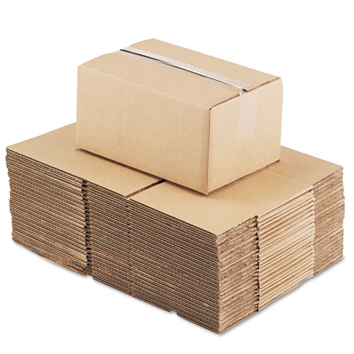 Image of Universal® Fixed-Depth Corrugated Shipping Boxes, Regular Slotted Container (Rsc), 8" X 12" X 6", Brown Kraft, 25/Bundle