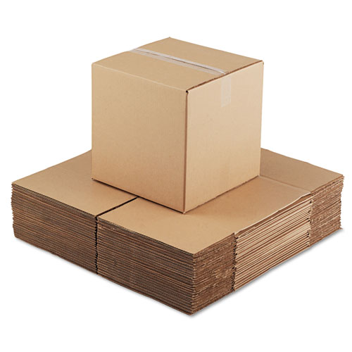 Image of Universal® Cubed Fixed-Depth Corrugated Shipping Boxes, Regular Slotted Container (Rsc), 14" X 14" X 14", Brown Kraft, 25/Bundle