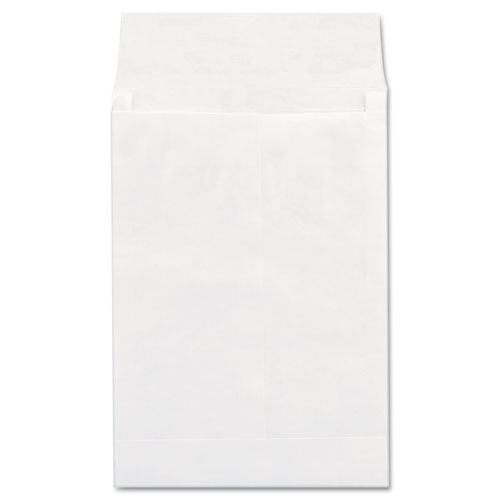 Deluxe Tyvek Expansion Envelopes, Open-End, 1.5" Capacity, #13 1/2, Square Flap, Self-Adhesive Closure, 10 x 13, White,100/BX