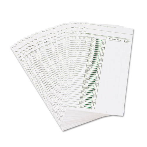 Image of Acroprint® Time Clock Cards For Acroprint Att310, One Side, 4 X 10, 200/Pack