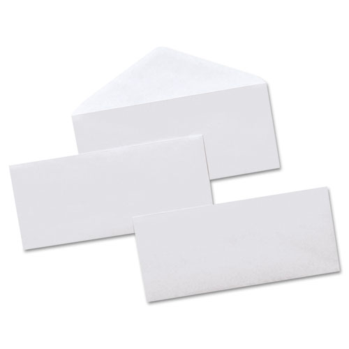 Business Envelope, #10, Monarch Flap, Gummed Closure, 4.13 x 9.5, White, 500/Box