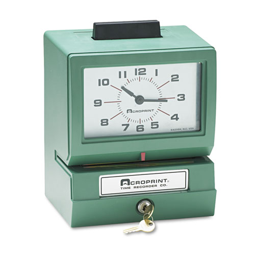 Model 125 Analog Manual Print Time Clock With Date/0-23 Hours/minutes