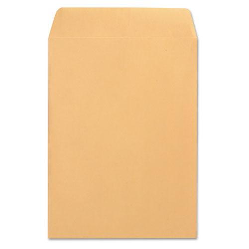 Image of Universal® Catalog Envelope, 28 Lb Bond Weight Kraft, #10 1/2, Square Flap, Gummed Closure, 9 X 12, Brown Kraft, 250/Box