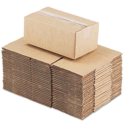 Fixed-Depth Corrugated Shipping Boxes, Regular Slotted Container (RSC), 6" x 10" x 4", Brown Kraft, 25/Bundle