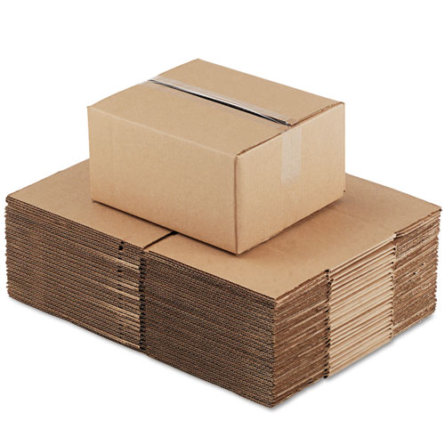 Fixed-Depth Shipping Boxes, Regular Slotted Container (RSC), 12" x 10" x 6", Brown Kraft, 25/Bundle