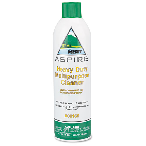Misty® Aspire Heavy-Duty Multipurpose Cleaner, Lemon Scent, 16oz Aerosol, 12/Carton