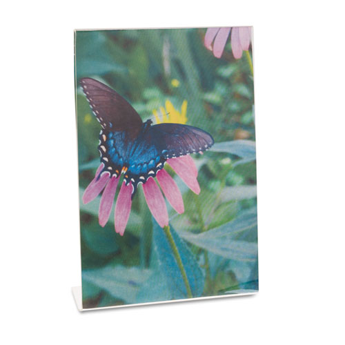 Image of Clear L-Style Freestanding Frame, 5 x 7 Insert, 3/Pack