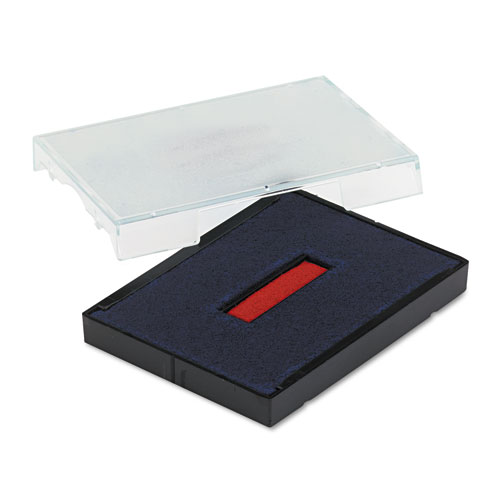 Trodat T4727 Dater Replacement Pad, 1 5/8 X 2 1/2, Blue/red