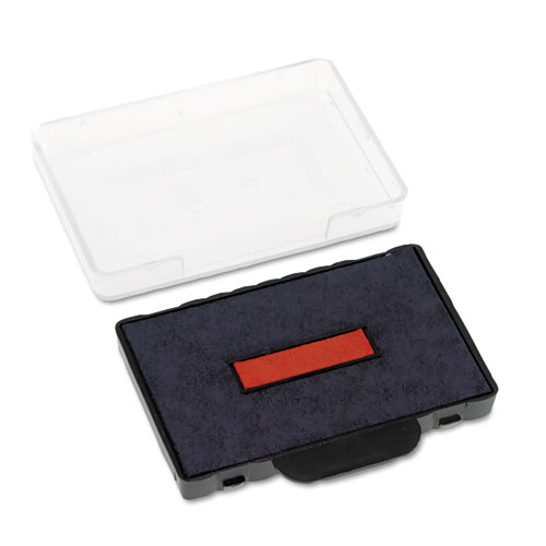 Trodat T5460 Dater Replacement Ink Pad, 1 3/8 x 2 3/8, Blue/Red