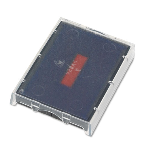 T5470 Dater Replacement Ink Pad, 1 5/8 X 2 1/2, Blue/red