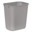 WASTEBASKET,RECT,MED,GY