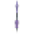 G2 Premium Gel Pen, Retractable, Extra-Fine 0.5 mm, Purple Ink, Smoke Barrel, Dozen