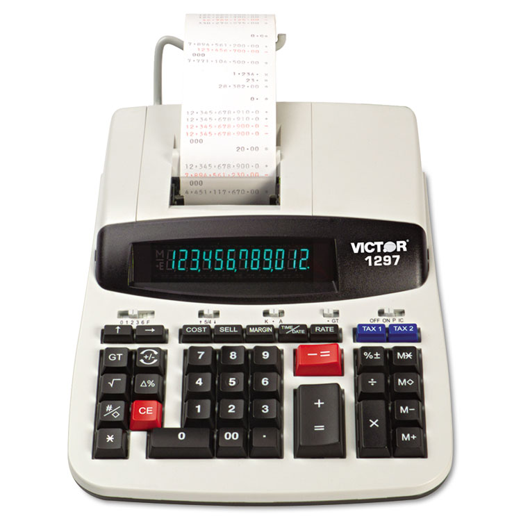 Picture of 1297 Two-Color Commercial Printing Calculator, Black/Red Print, 4 Lines/Sec