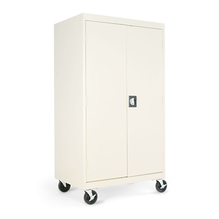 Picture of Mobile Storage Cabinet, w/Adjustable Shelves 36w x 24d x 66h, Putty