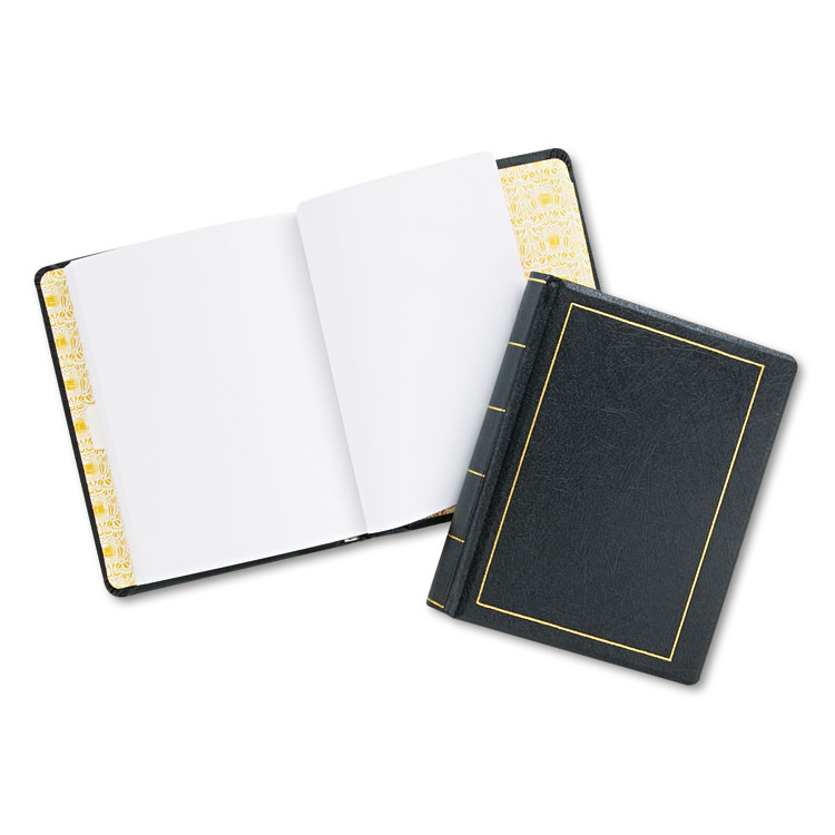 Picture of Looseleaf Minute Book, Black Leather-Like Cover, 250 Unruled Pages, 8 1/2 x 11