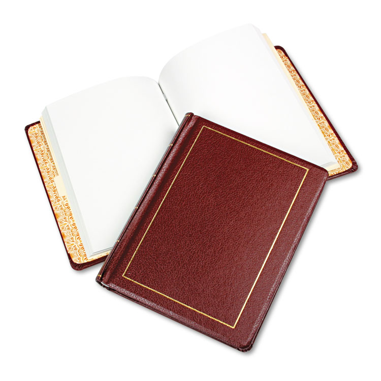 Picture of Looseleaf Minute Book, Red Leather-Like Cover, 250 Unruled Pages, 8 1/2 x 11