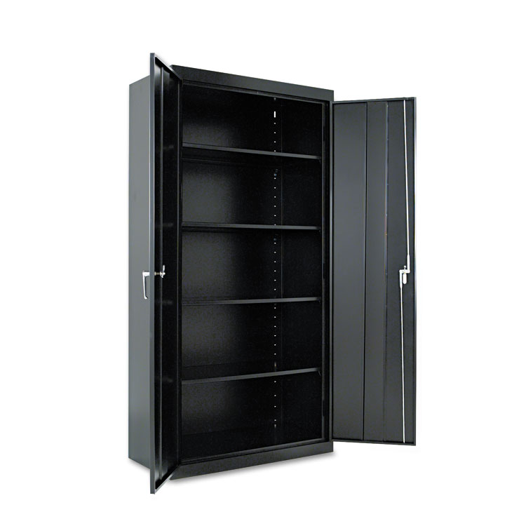 Picture of Assembled 72" High Storage Cabinet, w/Adjustable Shelves, 36w x 18d, Black
