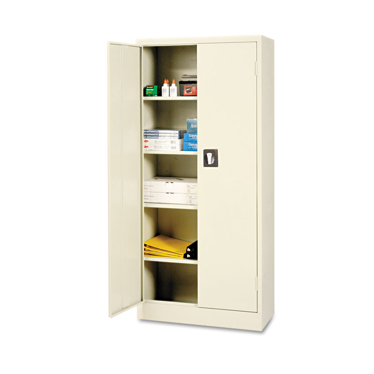 Picture of Space Saver Storage Cabinet, Four Shelves, 30w x 15d x 66h, Putty