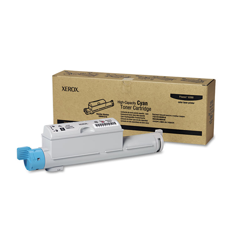 Picture of 106R01218 High-Yield Toner, 12000 Page-Yield, Cyan