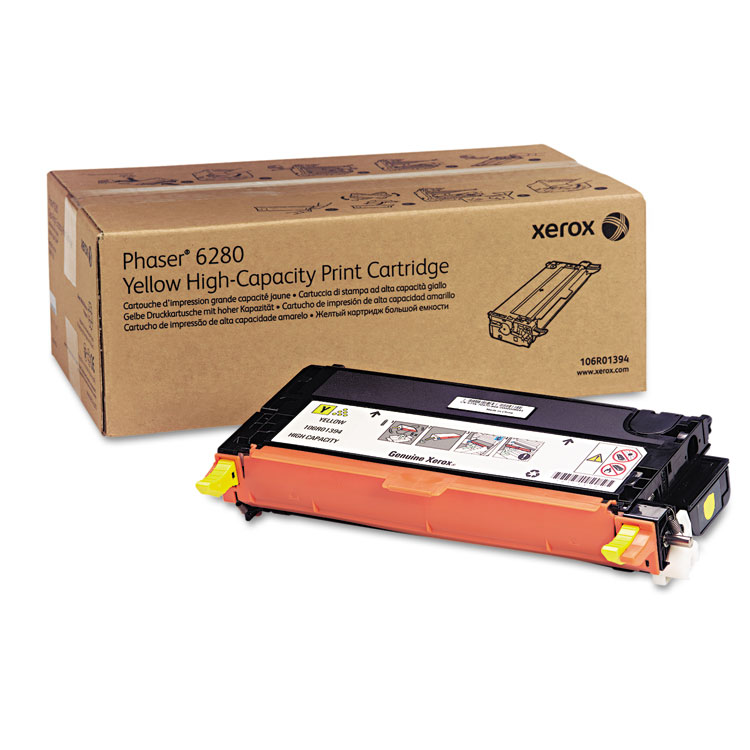 Picture of 106R01394 High-Yield Toner, 5900 Page-Yield, Yellow