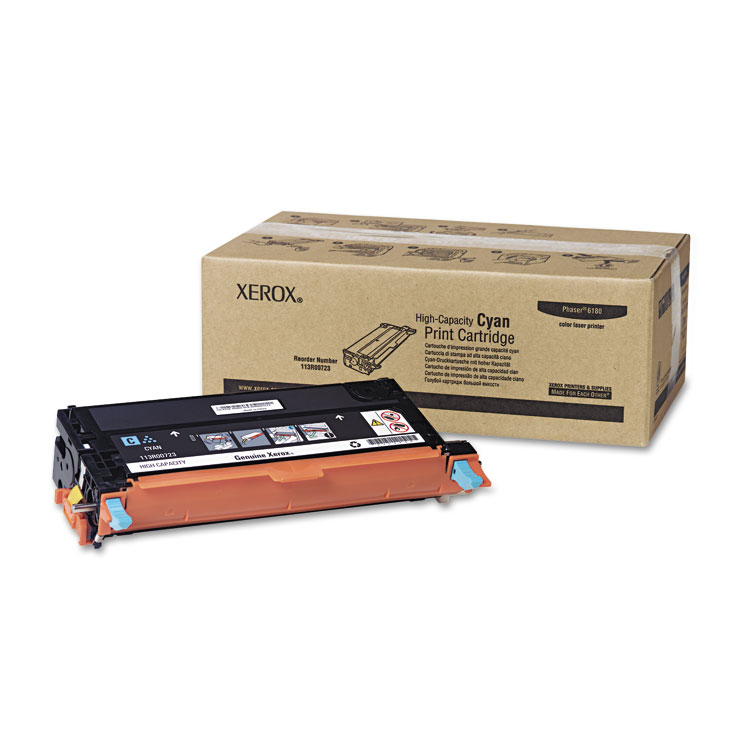 Picture of 113R00723 High-Yield Toner, 6000 Page-Yield, Cyan