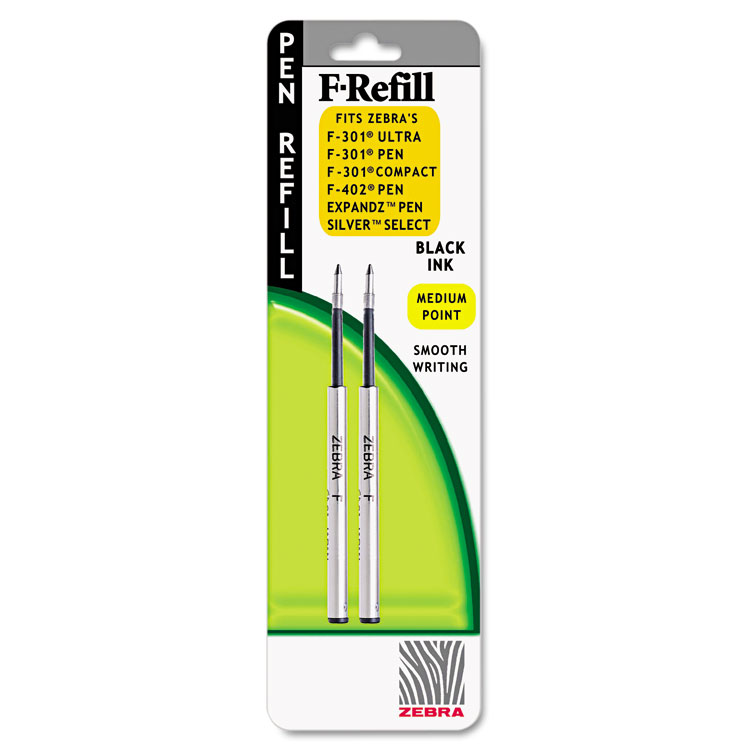 Picture of Refill for F-301, F-301 Ultra, F-402, 301A, Spiral Ballpoint, Med, Black, 2/Pack