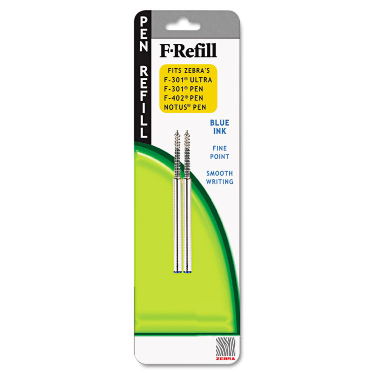 Picture of Refill for F-301, F-301 Ultra, F-402, 301A, Spiral Ballpoint, Fine, Blue, 2/Pack