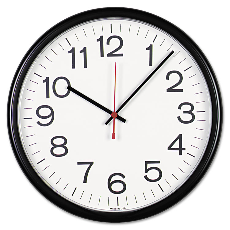 Picture of Indoor/Outdoor Clock, 13 1/2", Black