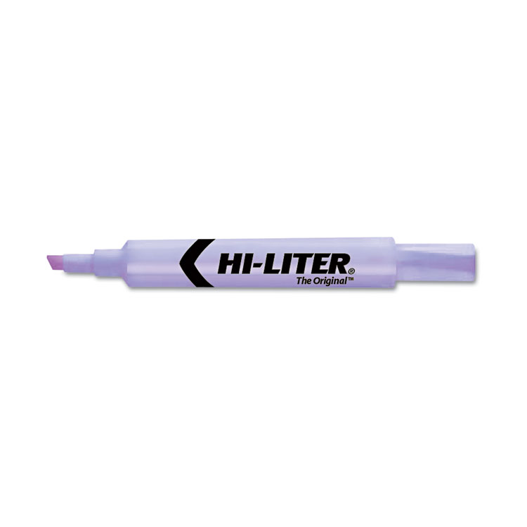 Picture of Desk Style Highlighter, Chisel Tip, Fluorescent Purple Ink, Dozen