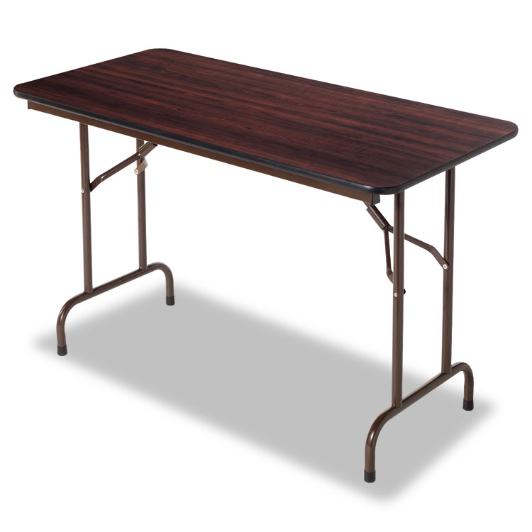 Picture of Wood Folding Table, Rectangular, 48w X 24d X 29h, Mahogany