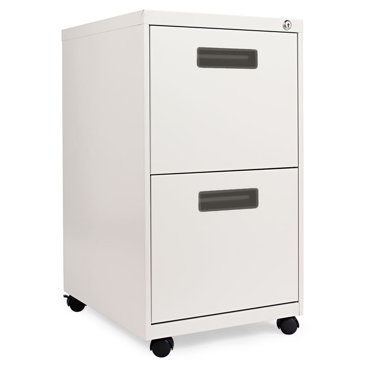 Picture of Two-Drawer Metal Pedestal File, 14 7/8w X 19-1/8d X 27-3/4h, Light Gray