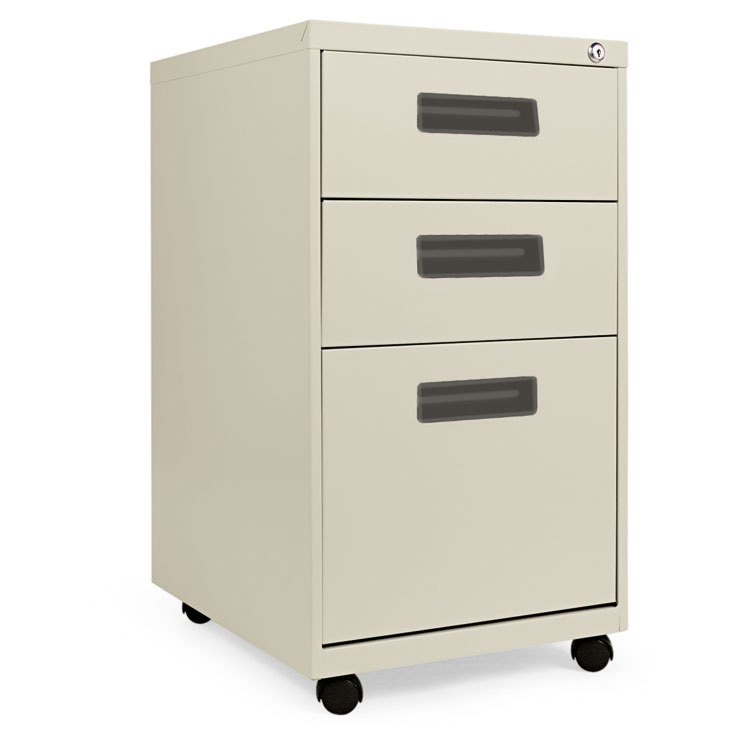 Picture of Three-Drawer Metal Pedestal File, 14 7/8w X 19-1/8d X 27-3/4h, Putty